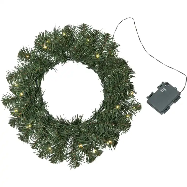 10 stk Star Trading Dalbo udendørs julekrans med lys, Ø40 cm | Kun få tilbage