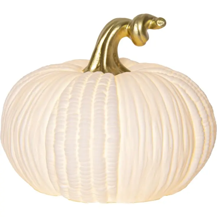 Star Trading Pumpkin græskar med lys, 15 cm | Kundernes favoritter