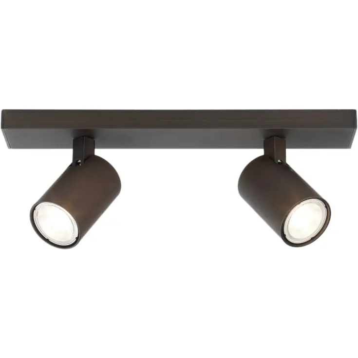 Astro Ascoli Twin spotlampe, 2 spots, bronze | Spar ekstra