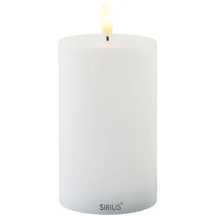 Godt tilbud | Sirius Sille udendørs LED bloklys, batteri, hvid
