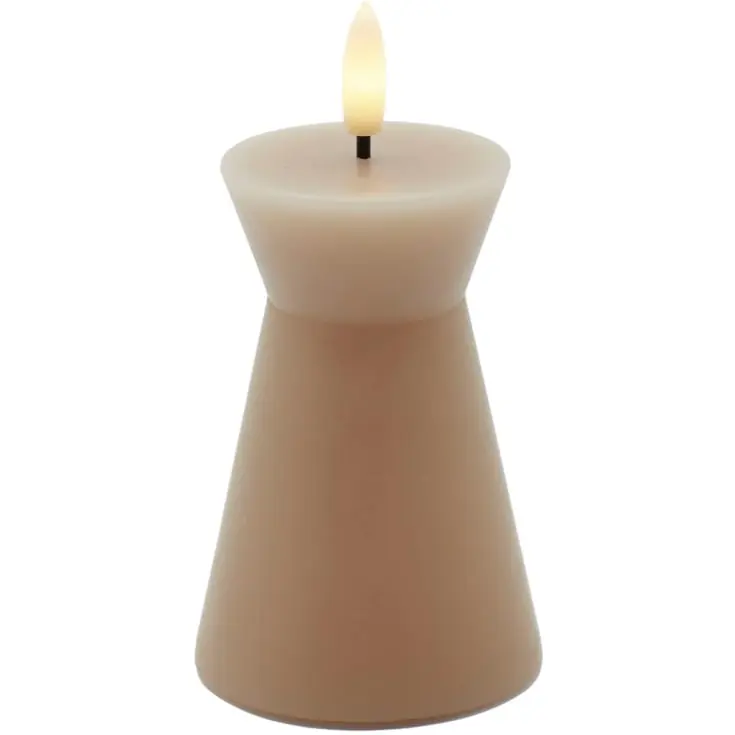 Kundernes favorit | Sirius Sille Nordic Sculpture Kegle kunstig stearinlys, brun