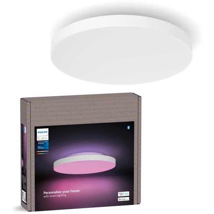 Sikker betaling - Philips Hue Datura plafond, Ø38 cm