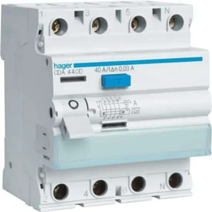 Hager CDA440K HPFI relæ kl. A, 30mA, 4P, 40A | Ekspreslevering