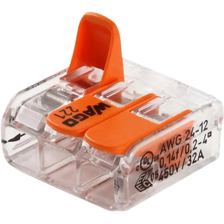 50 stk Wago fjedersamlemuffe, 3x4,0 mm² - Outlet