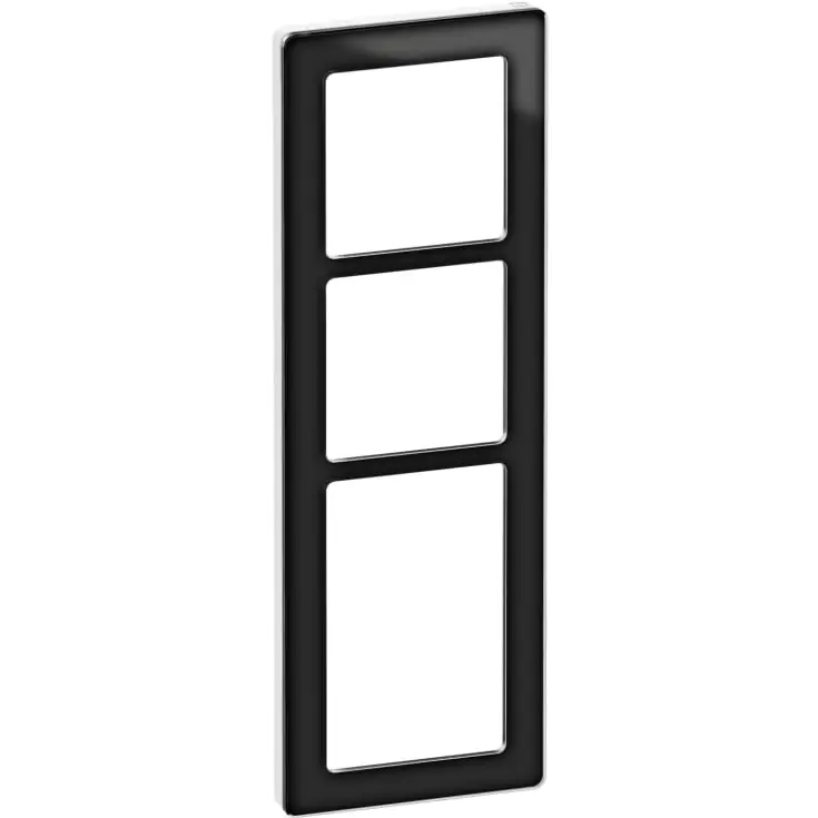 10 stk LK Fuga Pure designramme 3,5 modul, sort/hvid - Premium