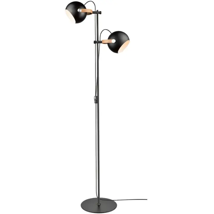 Tryg betaling | Halo Design D.C gulvlampe med 2 skærme, sort