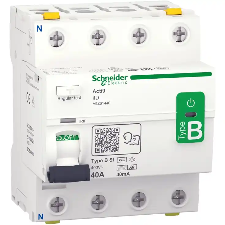 Schneider Acti9 HPFI relæ B-Si, 4P, 40A - Hurtig levering