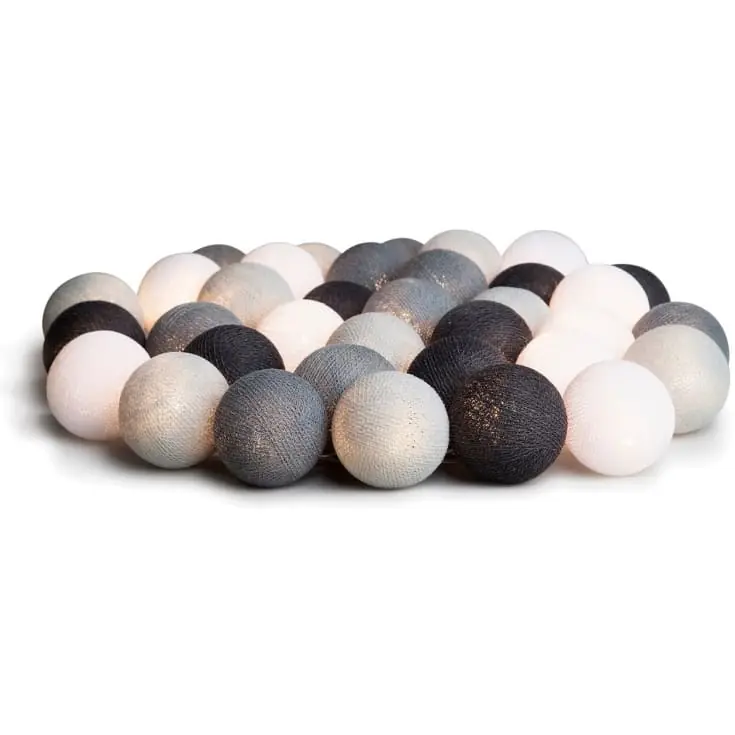 Lav pris | Iris Lights Graphic Grey lyskæde, 20 kugler
