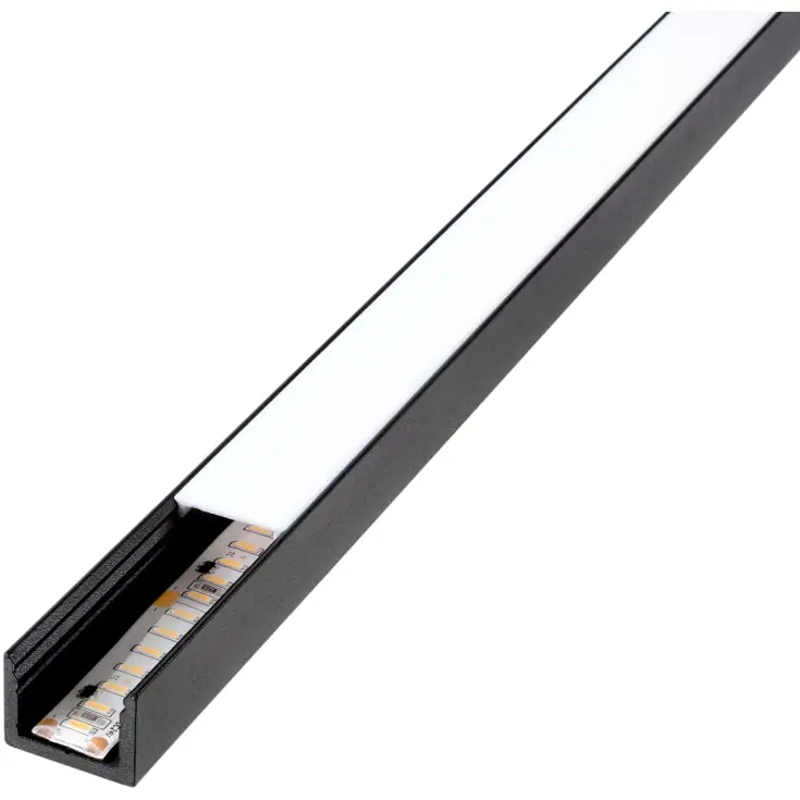Kan købes nu - SG StripLine 1,8m LED skinne, påbyg, sort