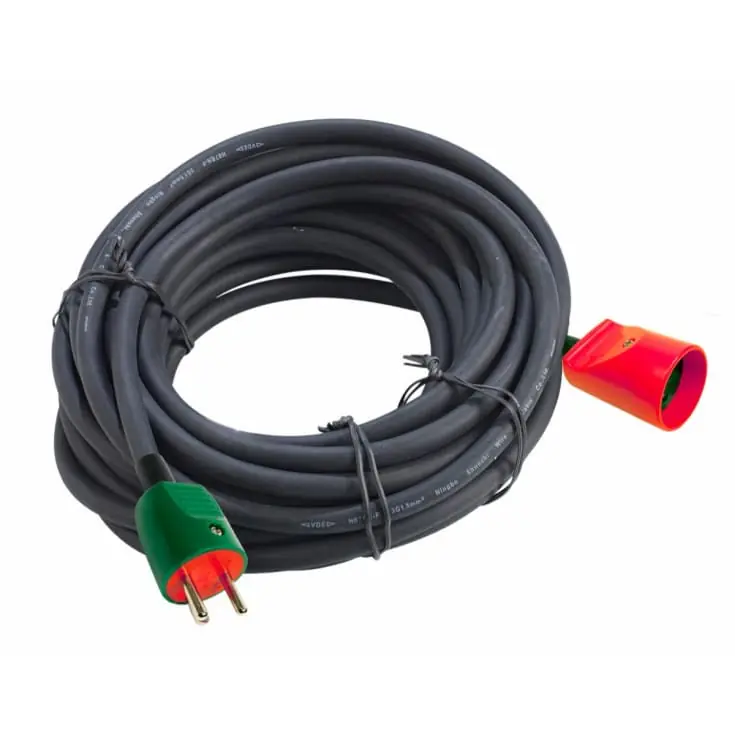 Heatcom CEE kabelsæt, 3x1,5 mm², 250V/13A, 20 meter - Bedst sælgende