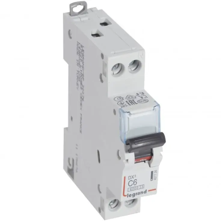 Topkvalitet - Legrand DX3 automatsikring kl. C, 1P, 6A