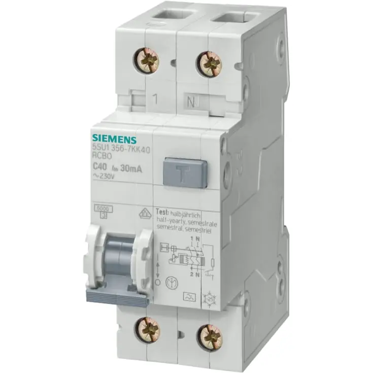 Siemens S5U HPFI kombiafbryder C 1P+N, 10A | Spar nu