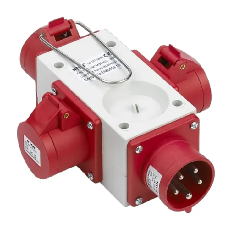 Leveres hurtigt | Wexim CEE kompaktforgrener, 3 udgange, 32A, 400V