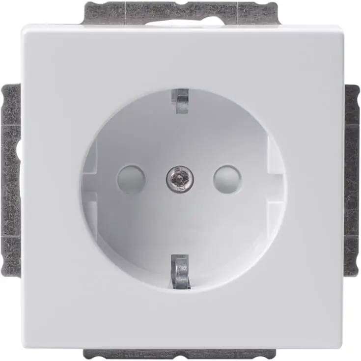 ABB Impressivo schuko stikkontakt, hvid | Ekstra rabat