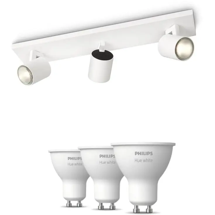 Bedste pris | Philips Runner spotlampe, 3 spots, Hue White pærer