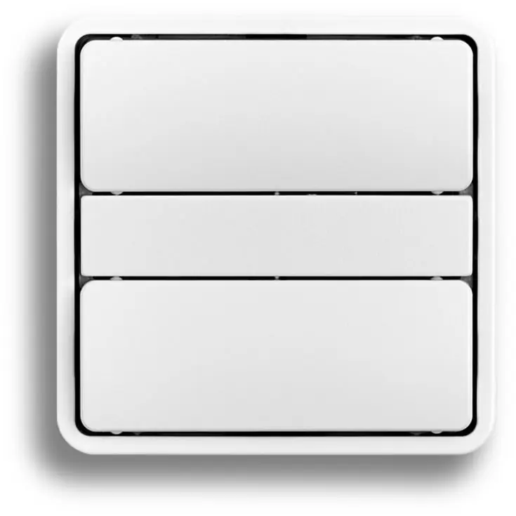 Smartkontakten Zigbee kontakt/lysdæmper til LK Fuga, tænd/sluk tangenter, blank med Baseline 50 ramme - Skarp pris