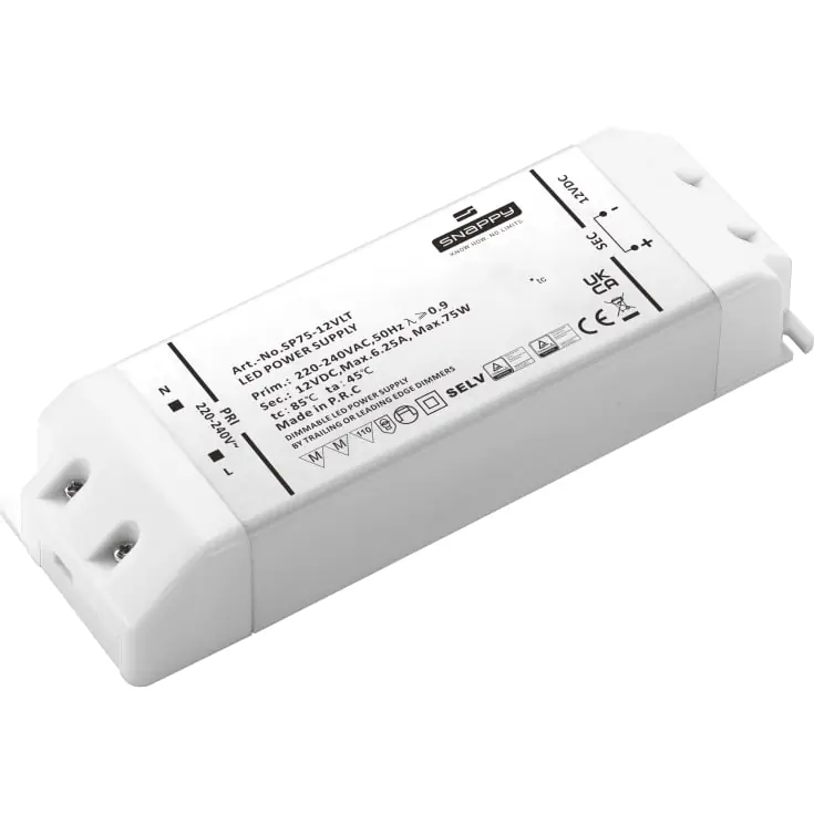 Kundernes favoritter | Snappy LED driver, dæmpbar, 12V, 75W