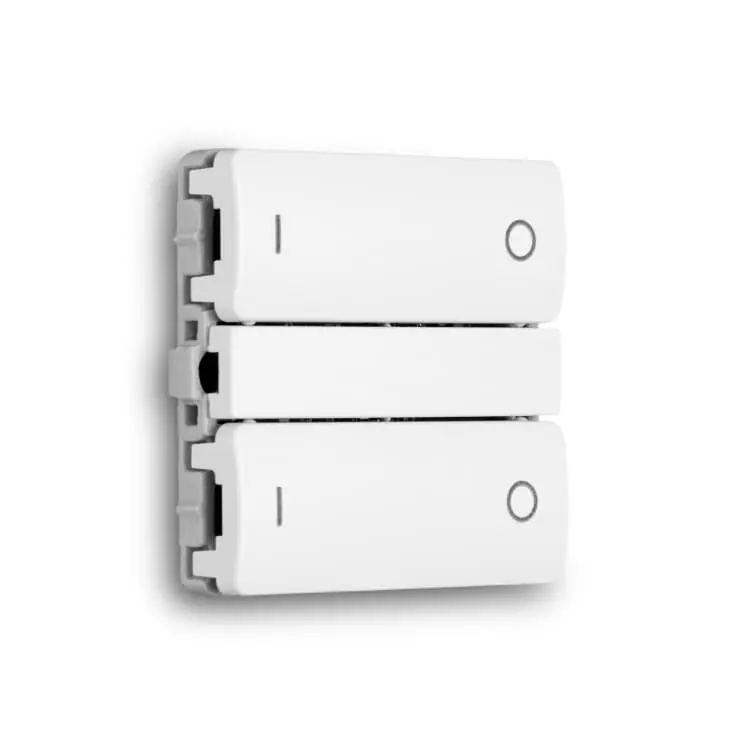 Ekspreslevering | Smartkontakten Zigbee kontakt/lysdæmper til LK Fuga, tænd/sluk tangenter, hvid med Baseline 63 ramme
