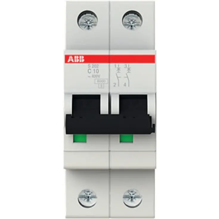 ABB S202-C10 automatsikring, 2P, 10A | Tilbudspris