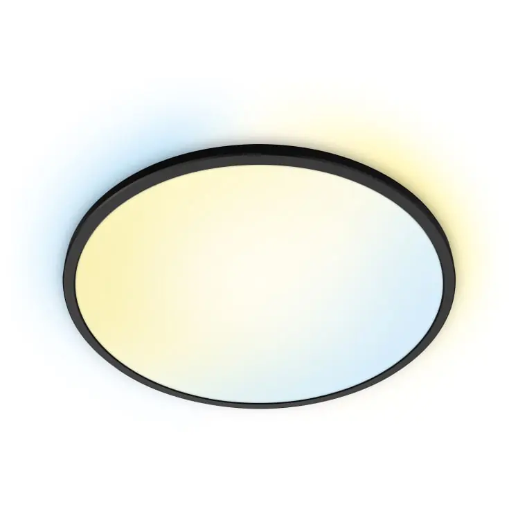 Wiz Superslim plafond, justerbar hvid, sort, Ø24 cm | Kundernes valg