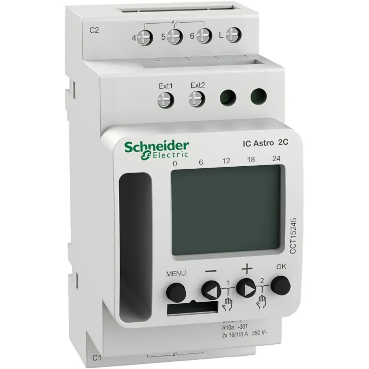 Schneider Acti9 IC Astro skumringstimer, 2 kanaler - Udsalg