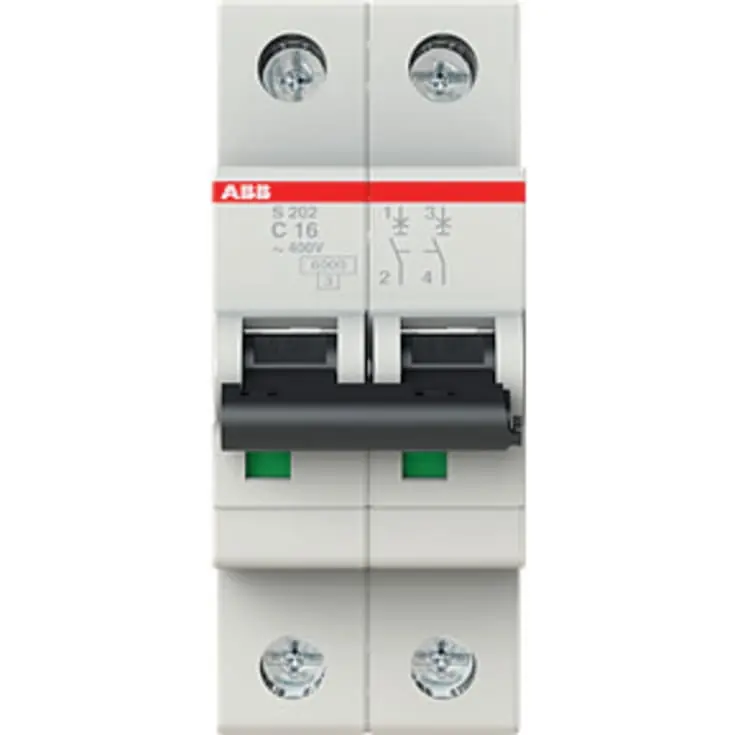 ABB S202-C16 automatsikring, 2P, 16A | Køb nu