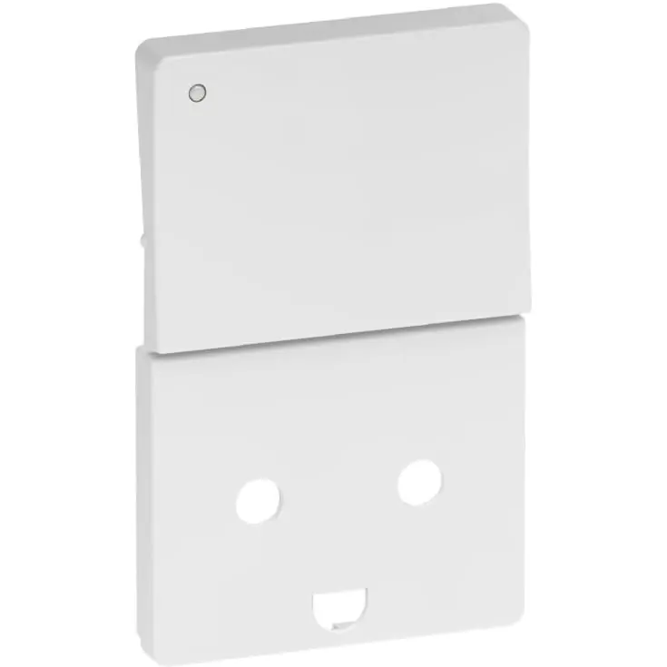 10 stk LK Fuga afdækningsæt for stikkontakt med jord og LED lampe, 1½ modul, hvid - Kan købes nu