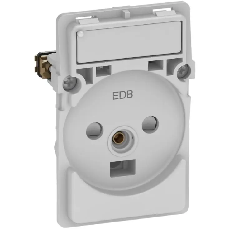 Toppris | LK Fuga EDB stikkontakt med jord og LED lampe, 1½ modul, Uden afdækning