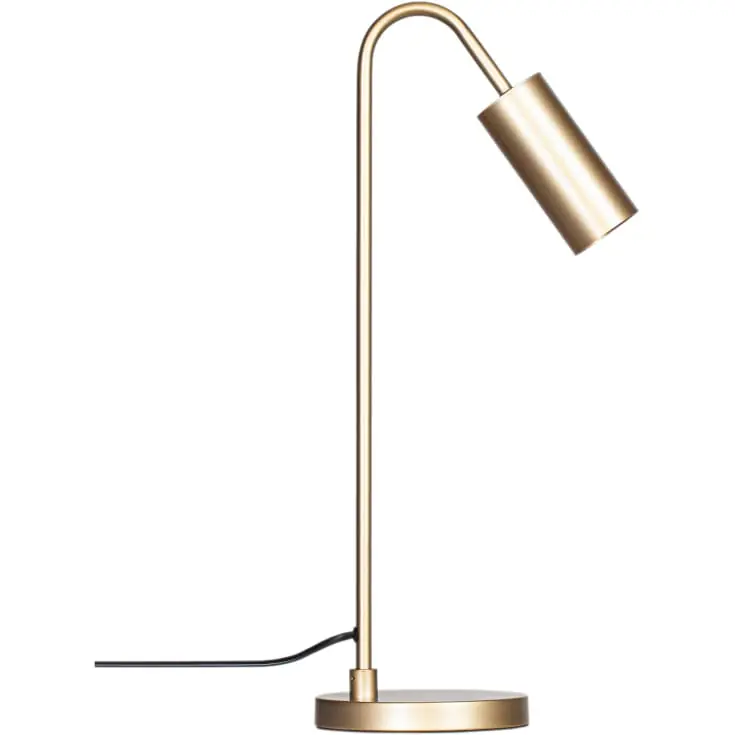 By Rydens Curve bordlampe, guld | Bestil nu