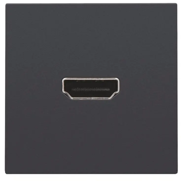 Niko HDMI udtag connector for stikmontering, antrasit - Kundernes valg