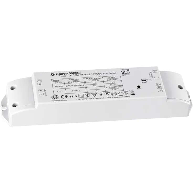 Topkvalitet - The Light Group Mono Zigbee driver, 50W