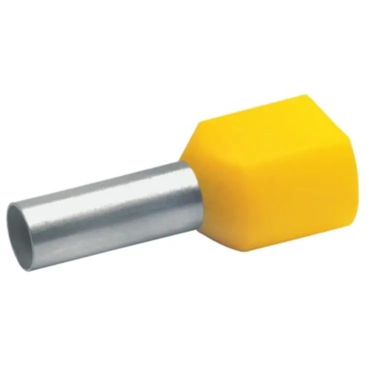100 stk Klauke isoleret dobbelt terminalrør, kobber, 2 x 6,0 mm², 26 mm | Netop kommet