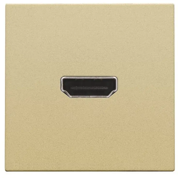 Niko HDMI udtag connector for stikmontering, guld | Topkvalitet
