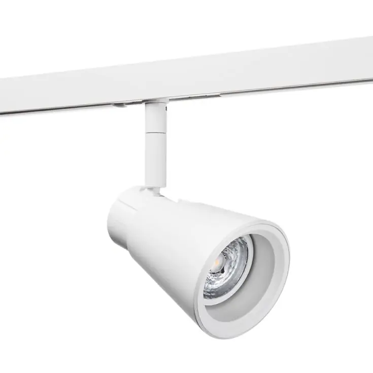 Begrænset antal - SG Zip Zoom 1F skinnespot, justerbar hvid, hvid