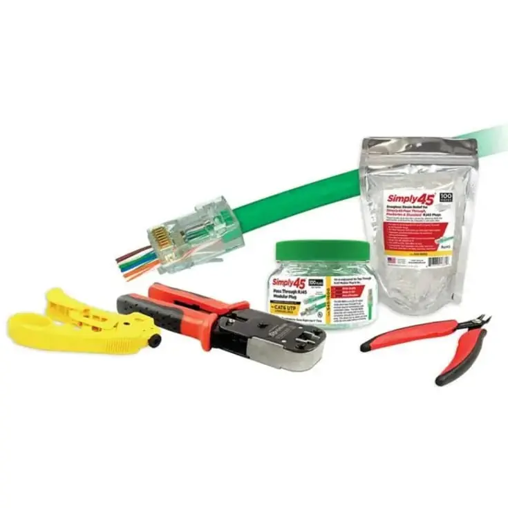 Simply45 RJ45 starter kit CAT6, alt til at komme i gang - Leveres hurtigt