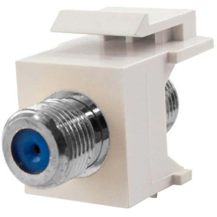 Simply45 keystone F-connector, 3GHz, 75 Ohm, hvid - Skynd dig