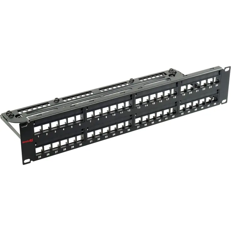 Fordelagtig pris - Simply45 RJ45 Patchpanel Rack 48 Port unloaded, uskærmet