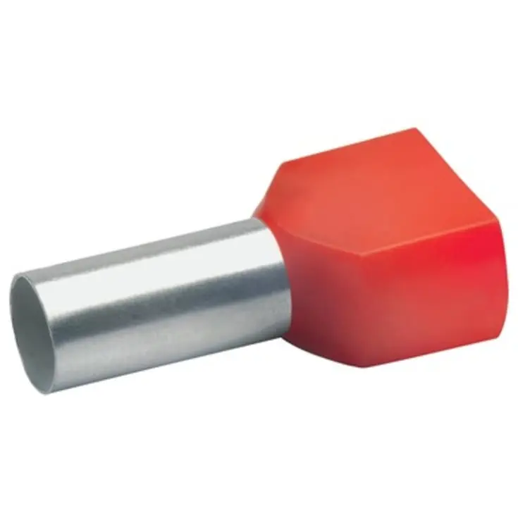 100 stk Klauke isoleret dobbelt terminalrør, kobber, 2 x 10,0 mm², 26 mm | Populær
