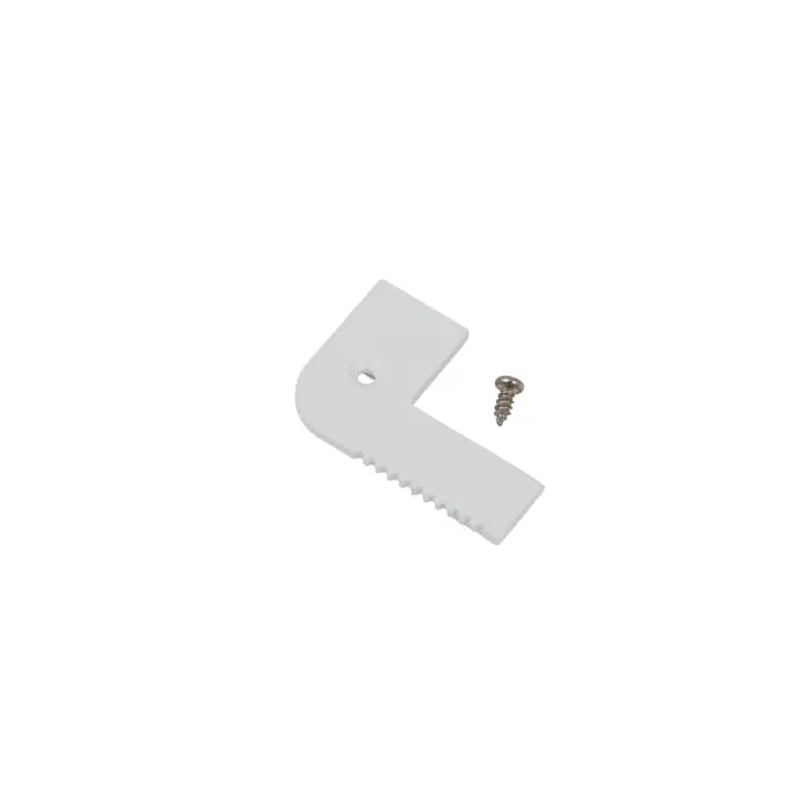 På lager | Ansell Lighting endestykke, trappekant, uden hul, 26,3x68 mm, hvid