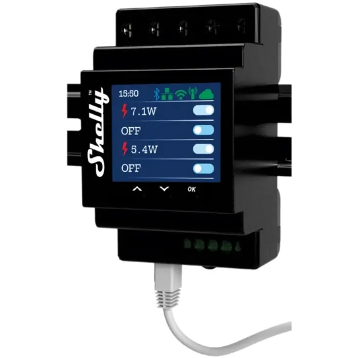 Shelly Pro 4 effektmåling, wifi relæ | Nedsat pris
