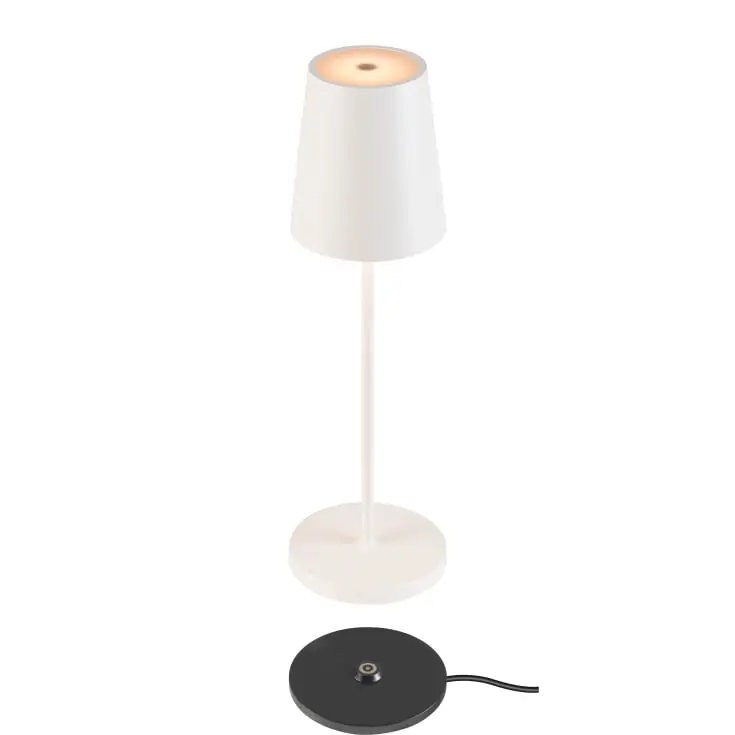 SLV Vinolina Two genopladelig bordlampe, hvid | Særpris