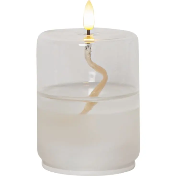 Dagens tilbud - 6 stk Star Trading Flamme Float stearinlys i glaslanterne