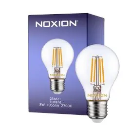 Noxion Lucent LED E27 Pære filament klar 8W 1055lm - 827 ekstra varm hvid erstatter 75W | Særpris