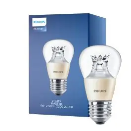 Anbefalet valg - Philips MASTER LED Lustre E27 Kugle Krone klar 4W 250lm - 822-827 Dim to Warm dæmpbar - erstatter 25W