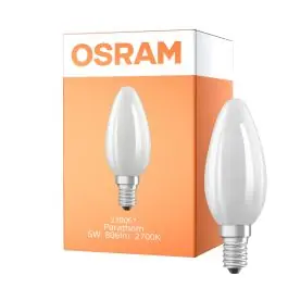 Anbefalet valg - Osram Classic LED E14 Kerte matt 6W 806lm - 827 ekstra varm hvid erstatter 60W