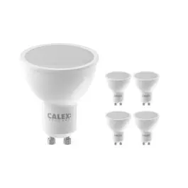 Direkte fra producenten - Fordelspakke 5x Calex Smart Tuya Wifi LED spot GU10 PAR16 5W 350lm 120D - 822-840 Justerbar Hvid RGBW - dæmpbar