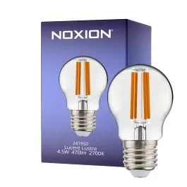 Fabrikspris - Noxion Lucent Lustre LED E27 Kugle filament klar 4.5W 470lm - 827 ekstra varm hvid dæmpbar - erstatter 40W