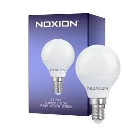 Noxion Lucent Lustre LED E14 Kugle matt 4.5W 470lm - 827 ekstra varm hvid erstatter 40W - Helt ny