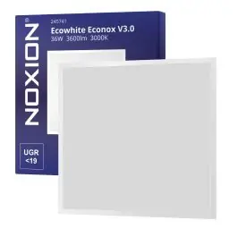 Udsalg | Noxion LED panel Ecowhite V3.0 36W 3600lm - 830 varm hvid 60x60cm - UGR