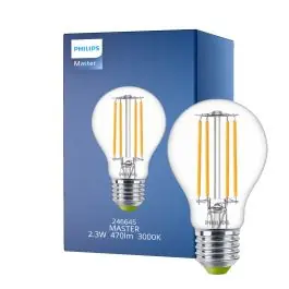 Tryg betaling | Philips MASTER LED E27 Pære filament klar 2.3W 485lm - 830 varm hvid erstatter 40W